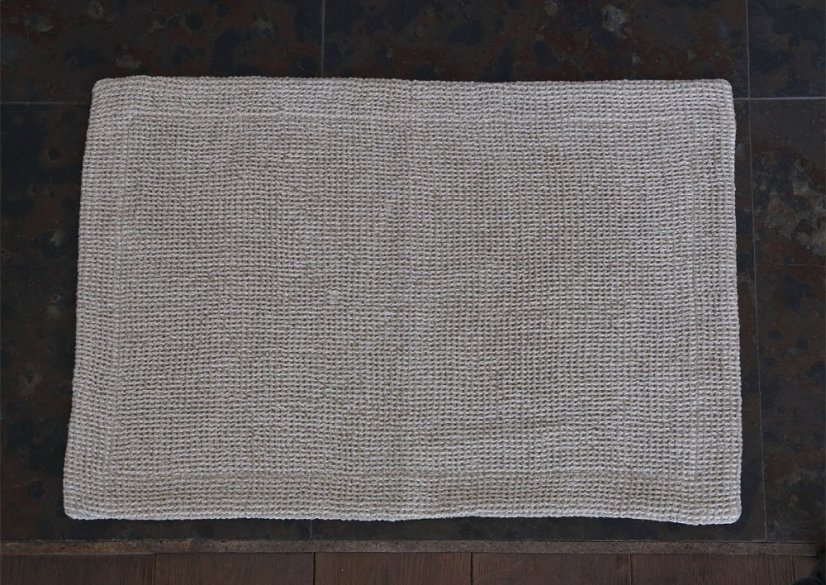 Rug - 100% linen - waffle