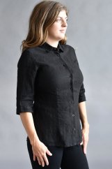 Dámská košile - 3/4 rukáv - 100% len