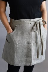 Dámská zástěra - obsluha - 100% len