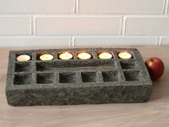 Candleholder - rock - andesit, handmade