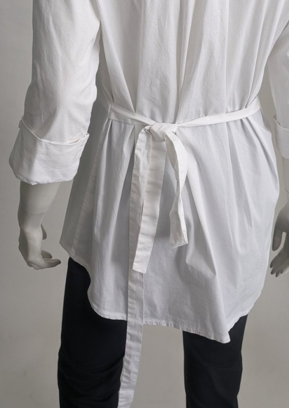 Damen Bluse - 96% baumwolle, 4% elastan - Weiss - Größe: 40