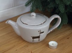 Vánoční keramika - konvice na čaj - sob