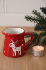 Vánoční keramika - mlékovka - sob