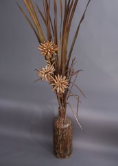 Arrangement of permanent value (artificial flowers+ vase)